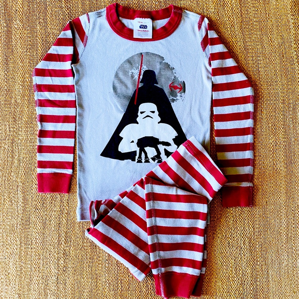 Kids Hanna Andersson Star Wars Long John Pajama set, size 6-7/120 cm